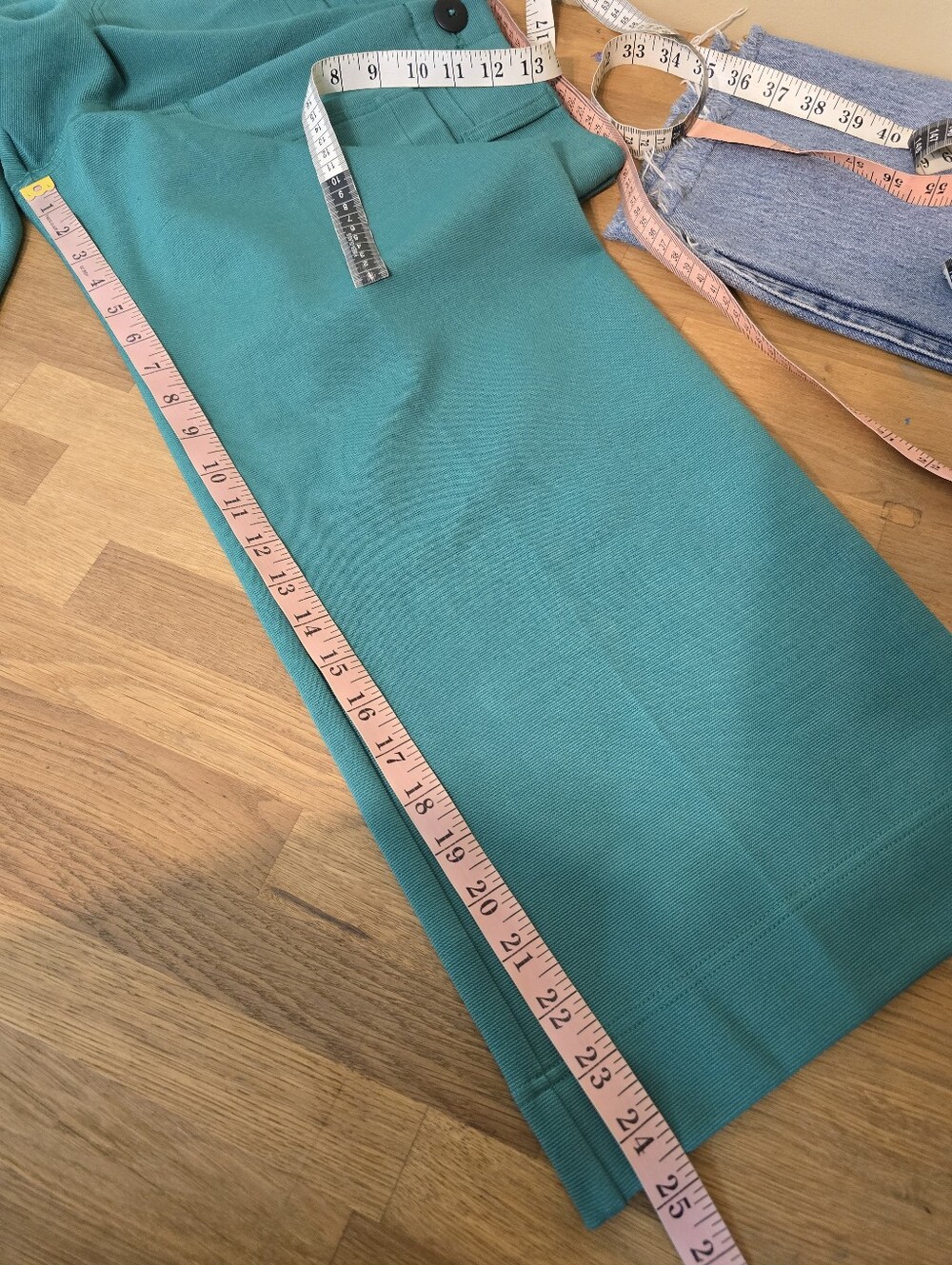 Maeve Colette Knit High-Rise Wide-Leg Cropped Pants Green Size 29 - Picture 12 of 14